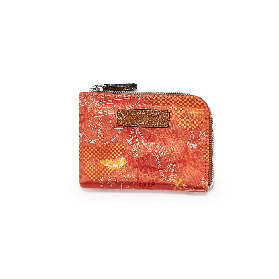 L zip mini wallet RedcaedeKyoto[カエデ京都] 紅葉と伝統美を引き継ぐ 
