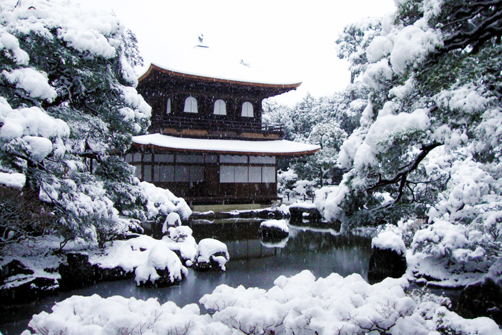 銀閣寺の冬景色