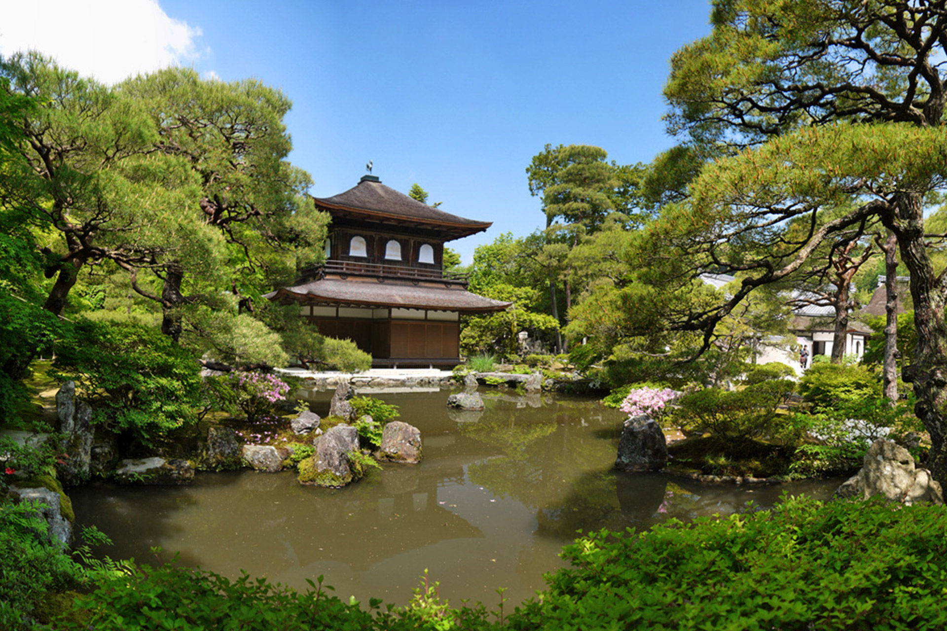 京都　紅葉　銀閣寺