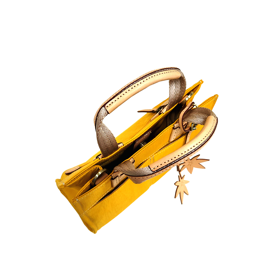 京都限定のELISIR caede KYOTO | エリシアカエデ京都のバッグシリーズ　Wrinkle Serena Mini Yellow